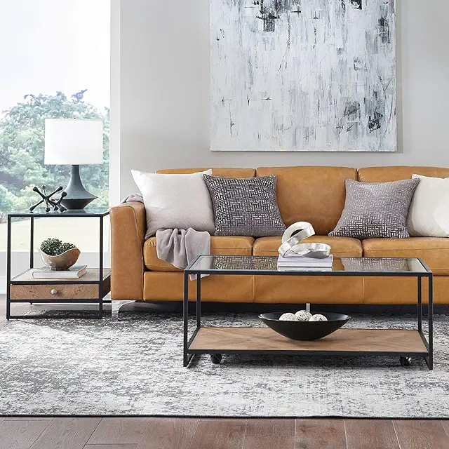 Liberty Furniture Bedford 3 Piece Set for Living Room - Cocktail Table, 2 End Tables - Weathered Oak